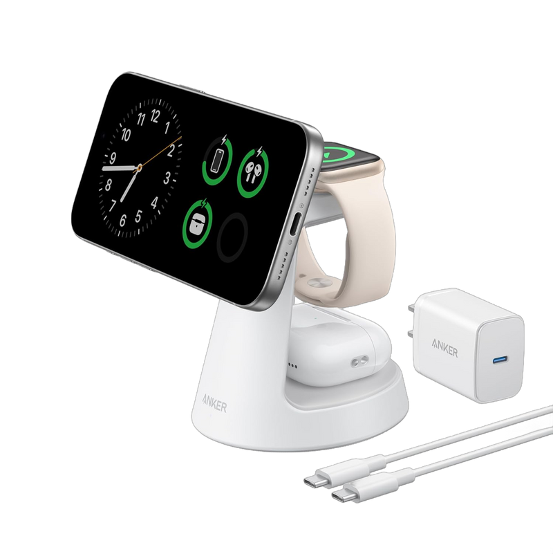 Load image into Gallery viewer, Anker MagGo Wireless Charging Station (3-in-1, Dock Stand)
