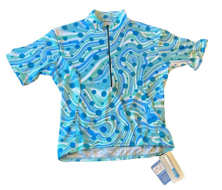 Load image into Gallery viewer, Terry Women&#39;s Pop Cycling Jersey - 1900511 (Blue Dots) X-Large
