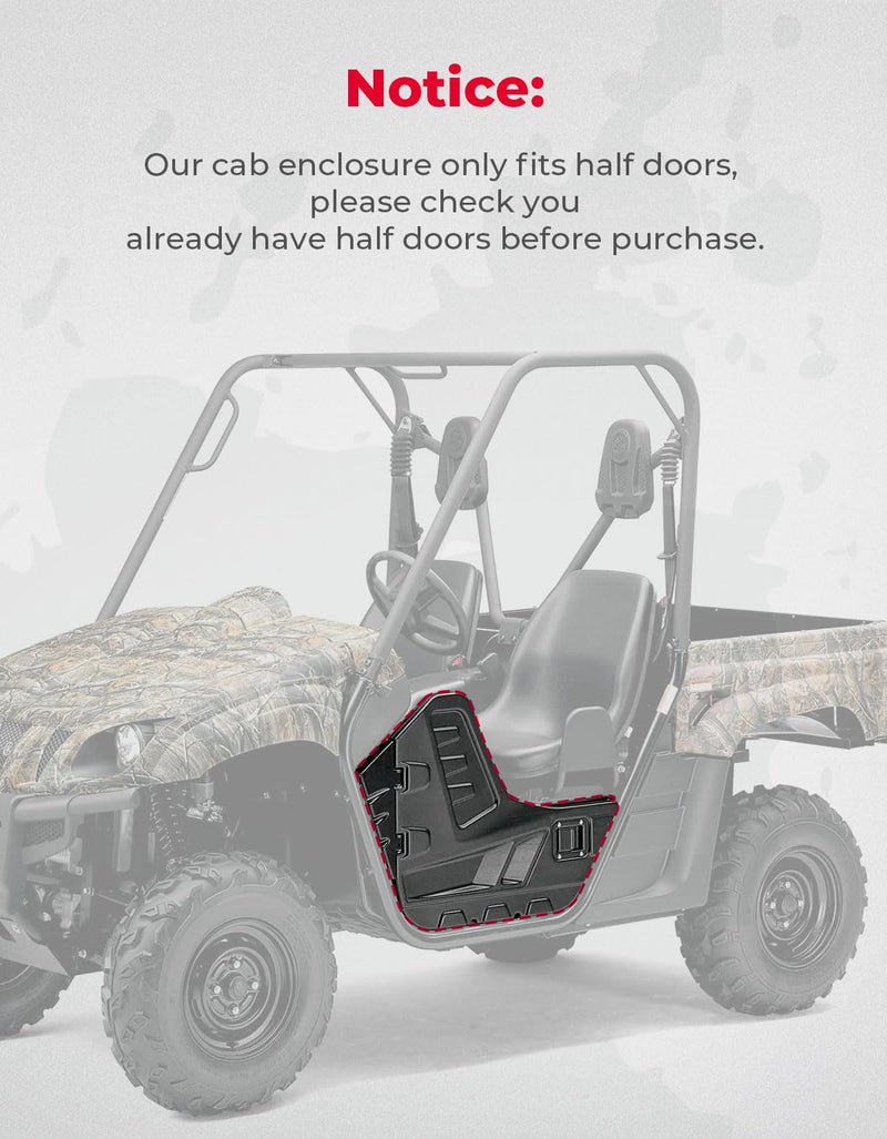 Load image into Gallery viewer, UTV Cab Enclosure Heavy-Duty 900D for Yamaha Rhino with Half Doors
