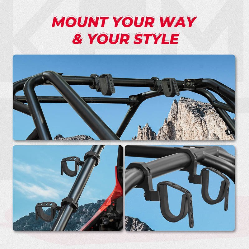 Load image into Gallery viewer, UTV Shotgun Holder Fit 1.75” 2” Roll Bars Ski Rack Bow Rack (2 pieces)
