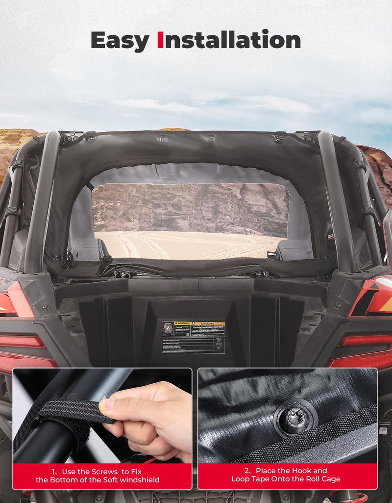 Load image into Gallery viewer, UTV Soft Rear Windshield for RZR PRO XP /Turbo R
