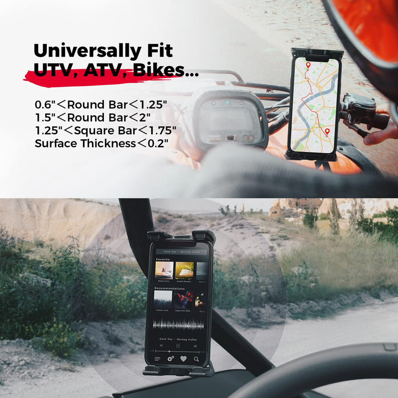 Load image into Gallery viewer, Phone Holder 720° Adjustable 4.7"-13" Clamps
