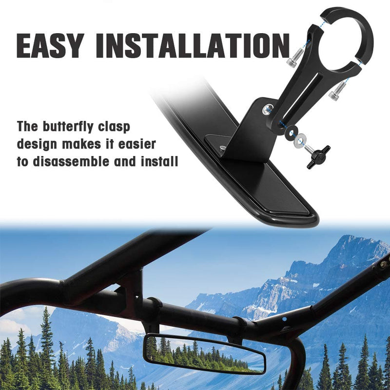 Load image into Gallery viewer, Rear View Mirror with 1.75" Clamps and Convex Design for Polaris RZR
