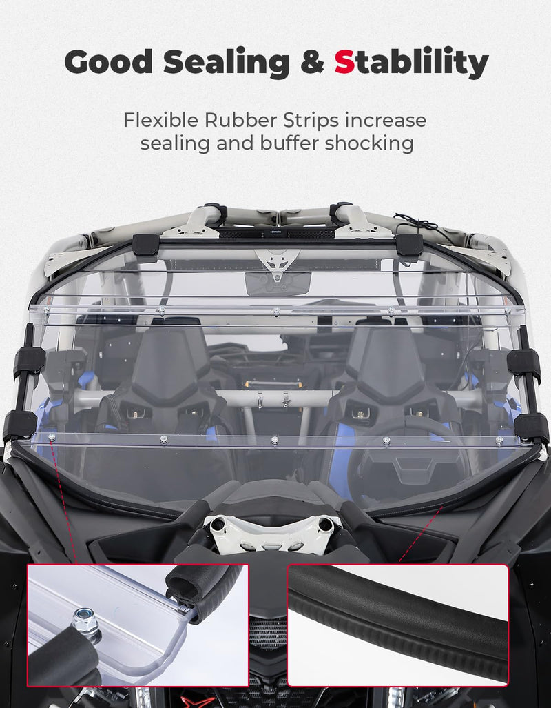 Load image into Gallery viewer, 3-Piece PC Front Full Windshield for Can-Am Maverick X3/MAX
