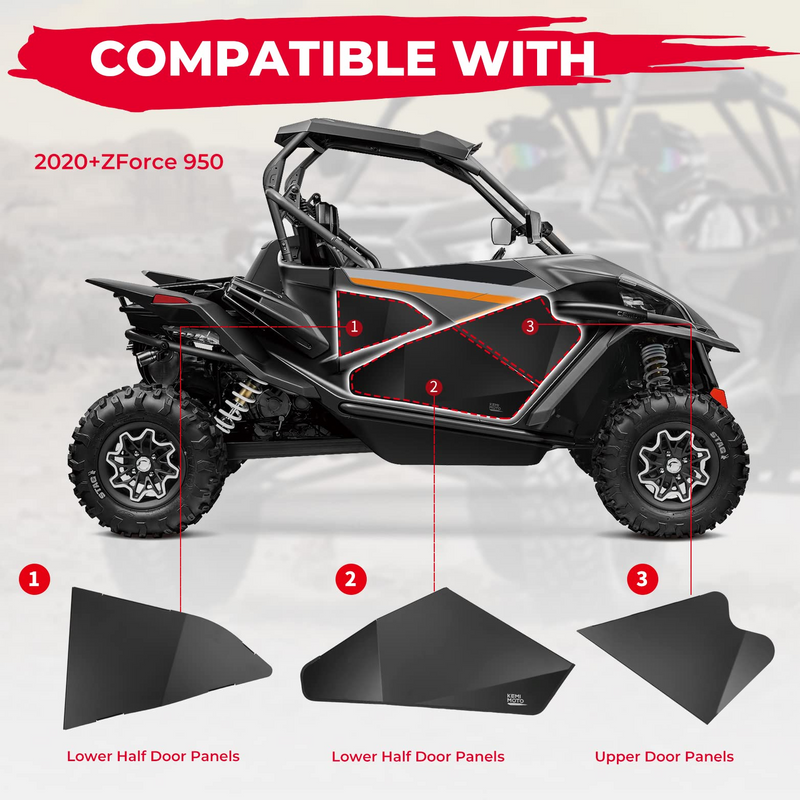Load image into Gallery viewer, Aluminum Lower Doors Inserts for CFMOTO ZForce 950
