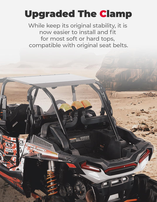 Heavy Duty Rear Windshield for Polaris RZR XP 4 1000 (4 Seater)