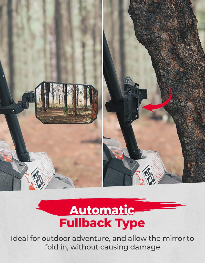 Load image into Gallery viewer, UTV Side Mirrors, Tool-free Multi-Adjustment for Can Am Maverick X3/ RZR w/ 1.65-2" Roll bar
