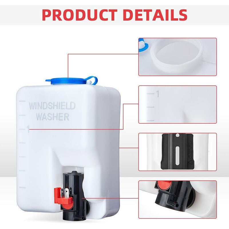 Load image into Gallery viewer, 1.5L Universal Car Windshield Washer Pump Reservoir Bottle Kit
