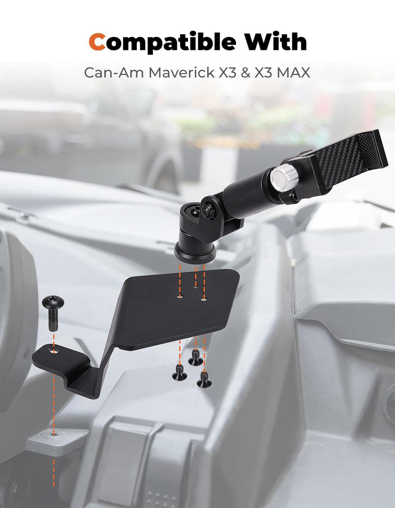 Load image into Gallery viewer, 360° Adjustable CNC Phone Mount for Can-Am Maverick X3/MAX
