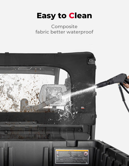 Soft Rear Windshield with Zipper for Can-Am Defender HD10|9|8|7|5