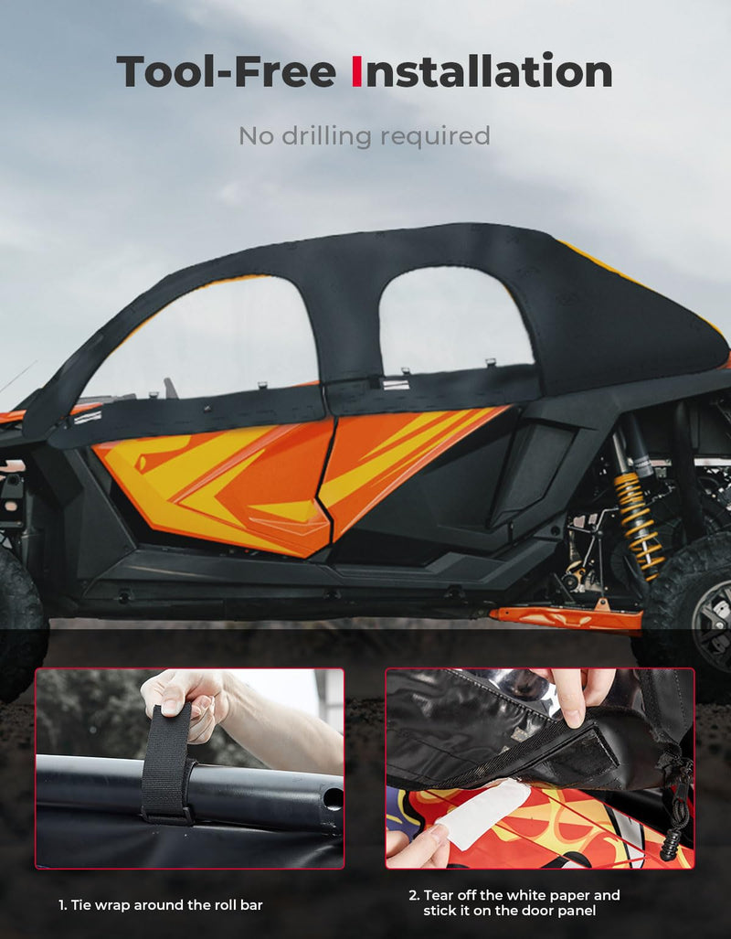 Load image into Gallery viewer, Soft Upper Door Cab Enclosure Set for Polaris RZR PRO XP 4/Turbo R 4
