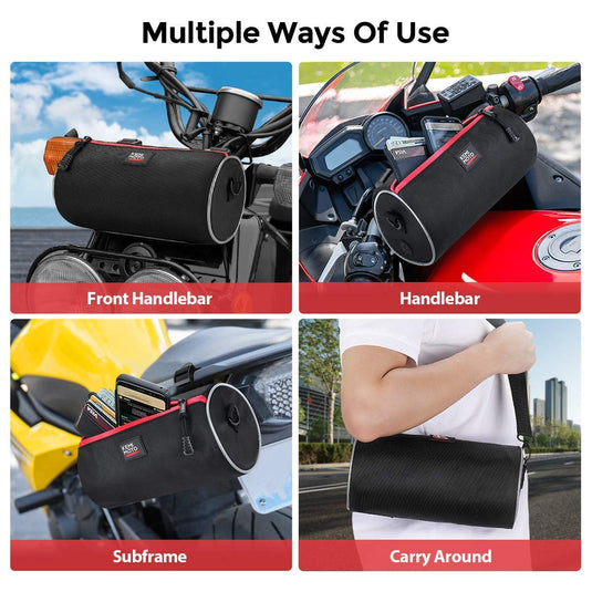 Motorcycle Handlebar Bag 3.5L for Ruckus, Mini Bike, Scooter, UTV, Adventure Touring