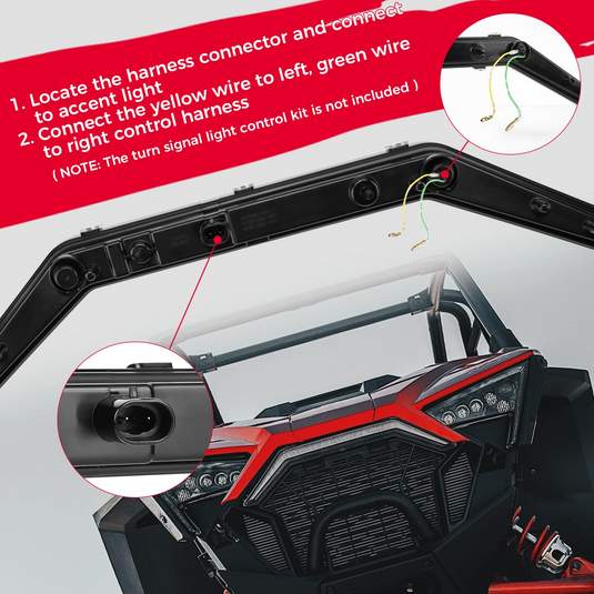 Turn Signal Light, LED Fang Light for Polaris RZR PRO XP/ 4 PRO R Turbo