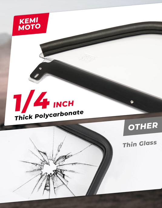 Upgraded Scratch Resistant Flip Windshield for Can-Am Maverick X3/X3 MAX