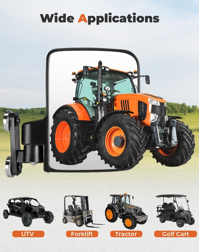 Load image into Gallery viewer, 220Lbs Magnetic Side Mirrors for UTV Golf Cart Tractor Forklifts
