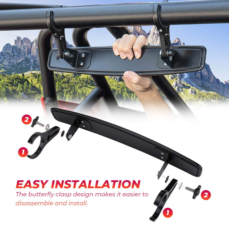 Load image into Gallery viewer, 15" UTV Race Convex Center Mirror with 3/4 1.75" or 2" Clamps
