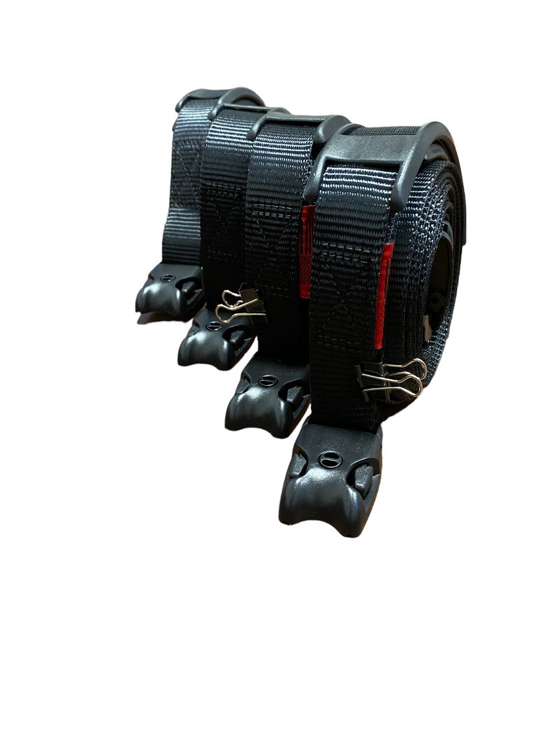 Load image into Gallery viewer, 10 Ft Black ACW Buckle Spa Hot Tub Cover Adjustable Wind Straps | 2 COMPLETE KITS
