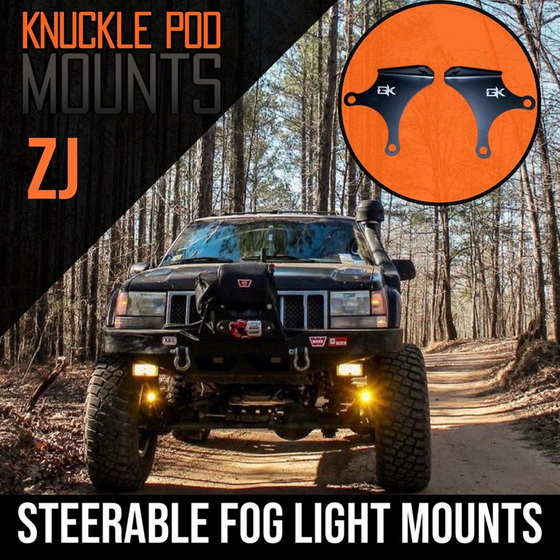 Load image into Gallery viewer, Jeep TJ XJ YJ ZJ Steerable Knuckle Pod Light Mounts (1984-2006 Wrangler/Cherokee)
