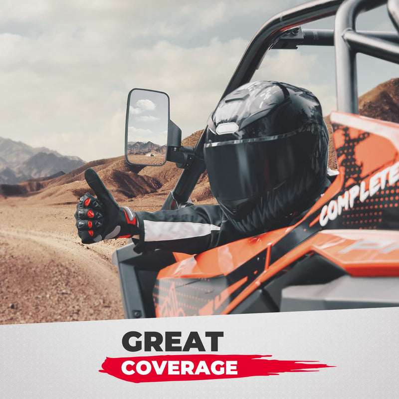 Load image into Gallery viewer, UTV Side Mirrors for 1.6" - 2" Roll Bar Cage (1 pair)
