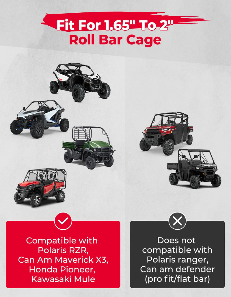 Load image into Gallery viewer, UTV Side Mirrors, Tool-free Multi-Adjustment for Can Am Maverick X3/ RZR w/ 1.65-2" Roll bar
