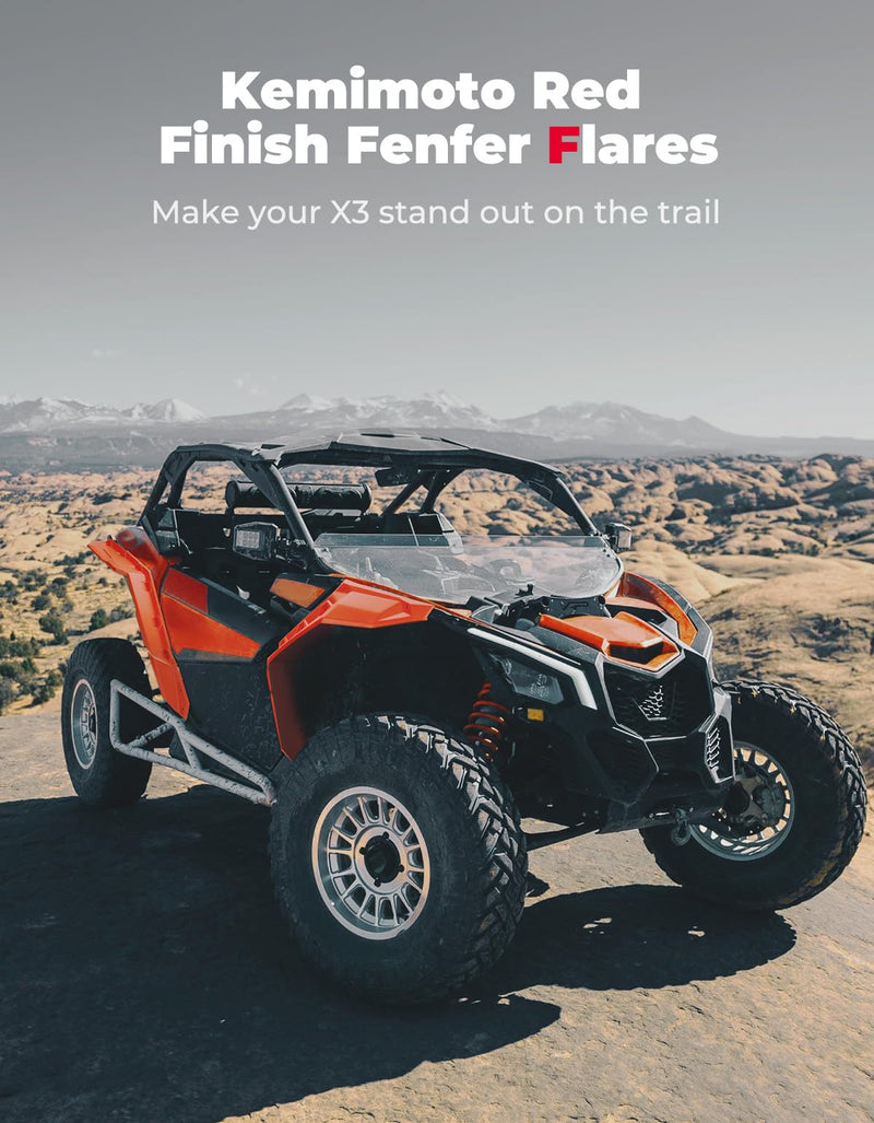 Load image into Gallery viewer, Red Fender Flares for Can-Am Maverick X3 / X3 MAX
