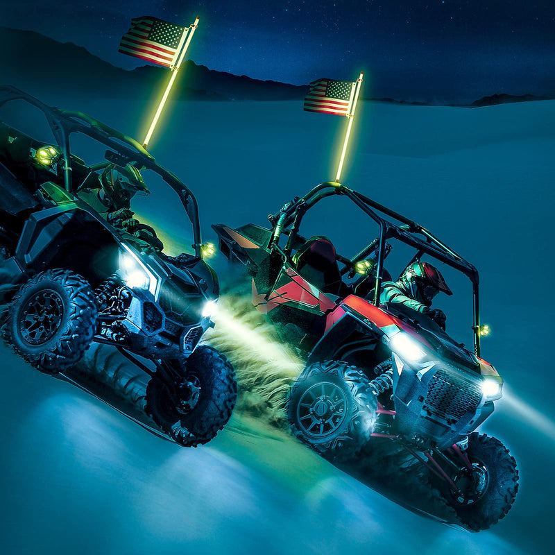 Load image into Gallery viewer, Aluminium RGB UTV Side Mirrors for Can Am Maverick X3/ RZR w/ 1.6"-2" Roll Bar (1 pair)
