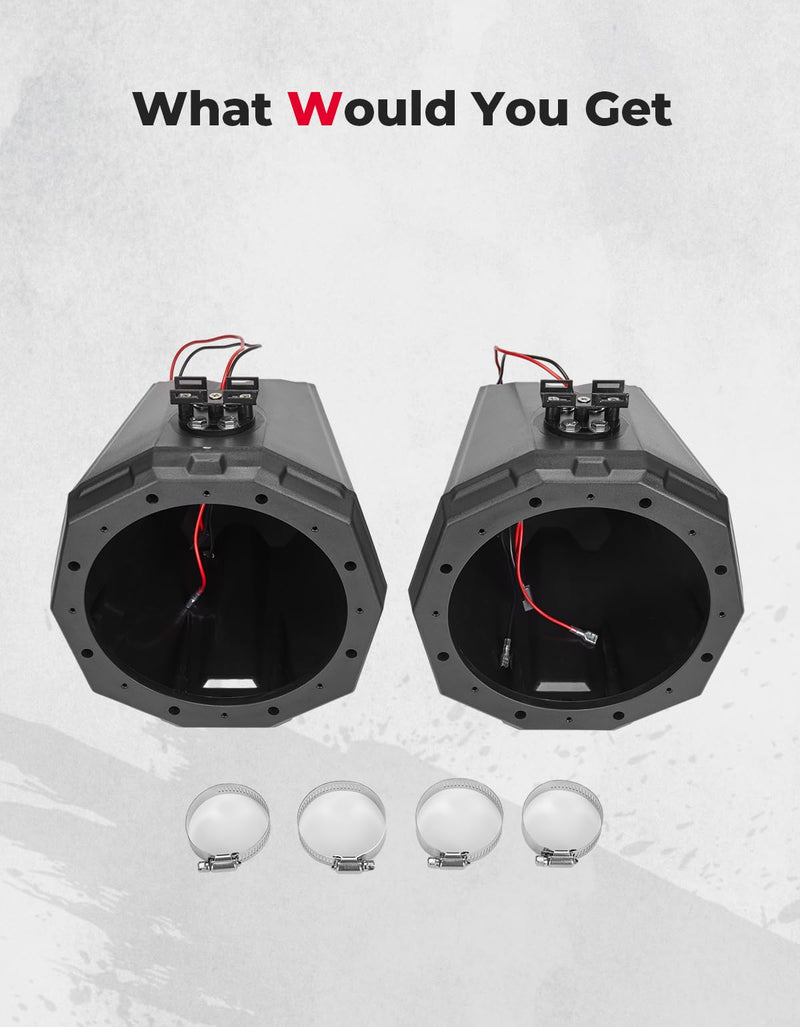 Load image into Gallery viewer, 8-Inch Speaker Pod Enclosure for All 1.5" to 2" Roll Bar

