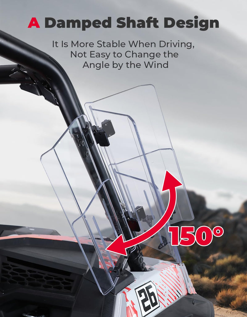 Load image into Gallery viewer, 2PCS UTV Side Wind Deflectors for Can-Am / Polaris fit 1.5-2.2 inch Roll Bar
