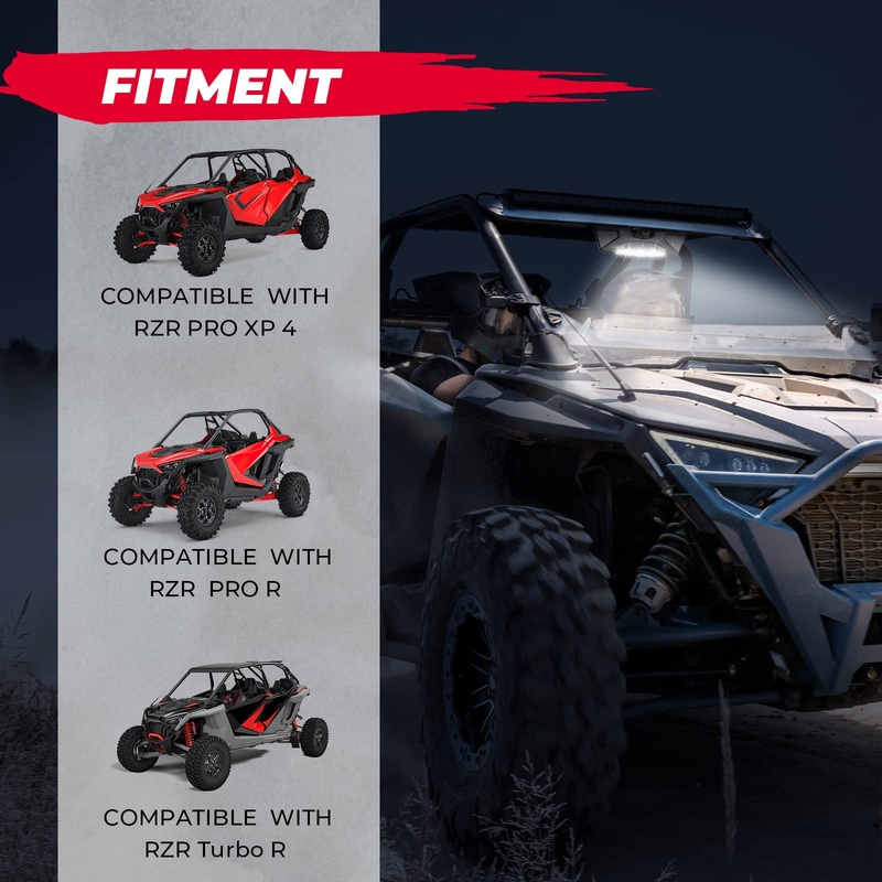 Load image into Gallery viewer, Aluminum Rear View Mirror with Light for Polaris RZR PRO XP/R
