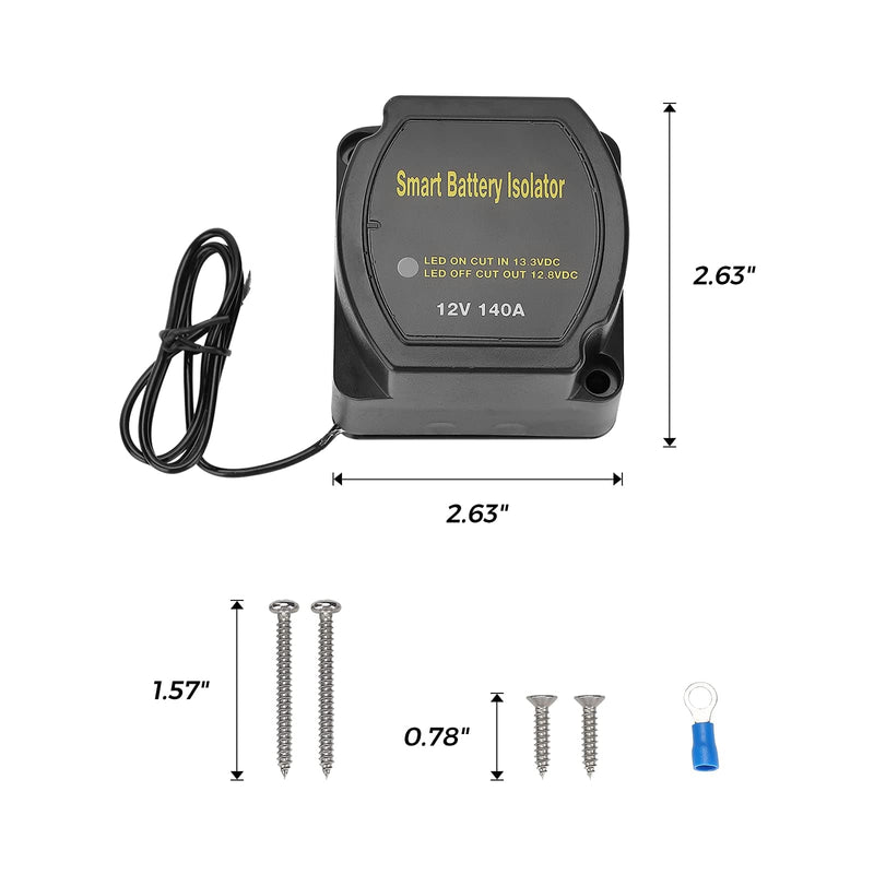 Load image into Gallery viewer, 12V 140A Dual Battery Waterproof Voltage Sensitive Relay
