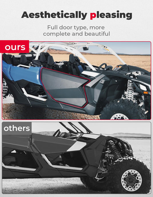 Set of Aluminum Front Full Doors for Can-Am Maverick X3 and X3 Max