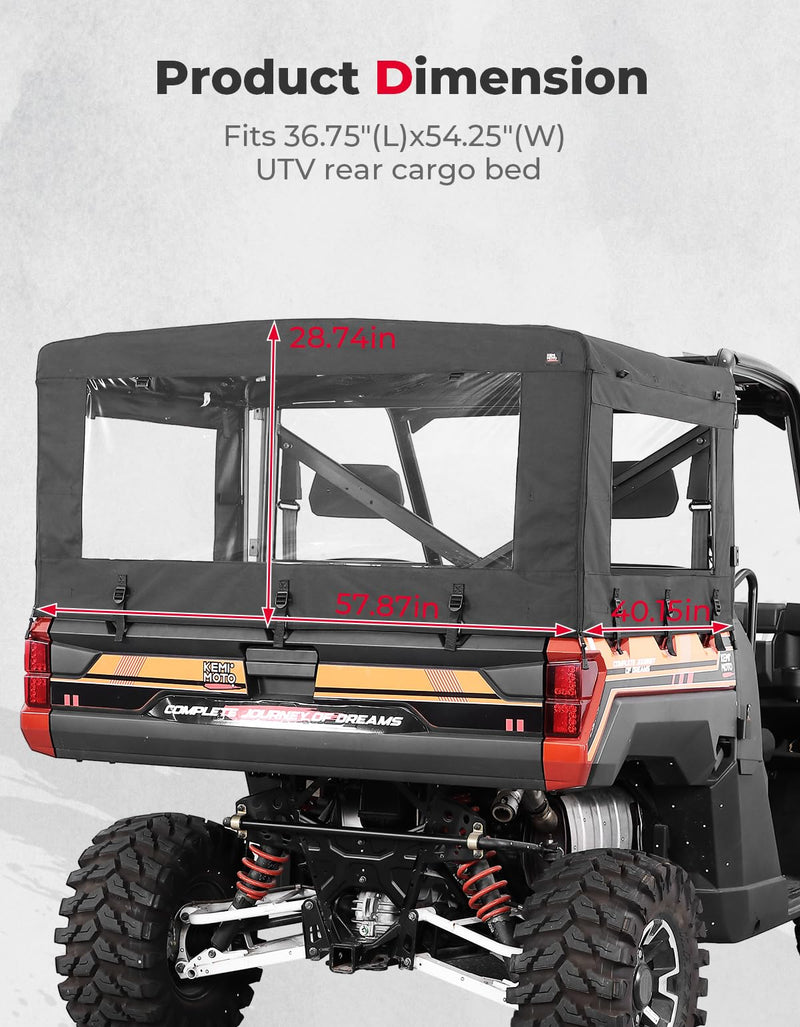 Load image into Gallery viewer, UTV Soft Cargo Camper Bed Cover Rack for Polaris Ranger 570 Full-size/XP 900/1000 / XP 1000 / Crew
