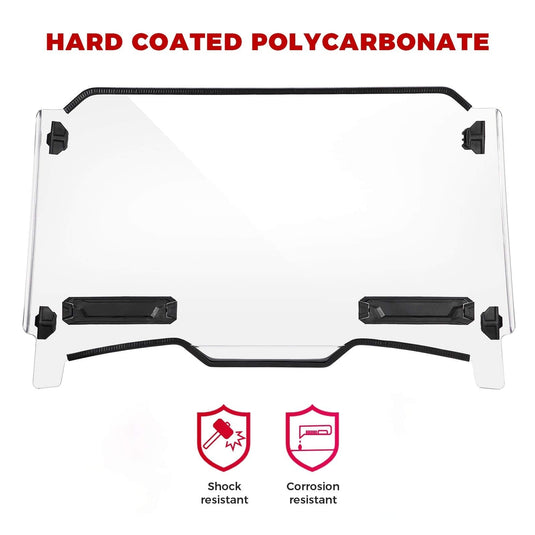 Front Windshield with Adjustable Vents for Polaris RZR XP 1000/4