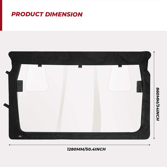 Rear Windshield with Zipper Back for Yamaha Rhino / Massimo