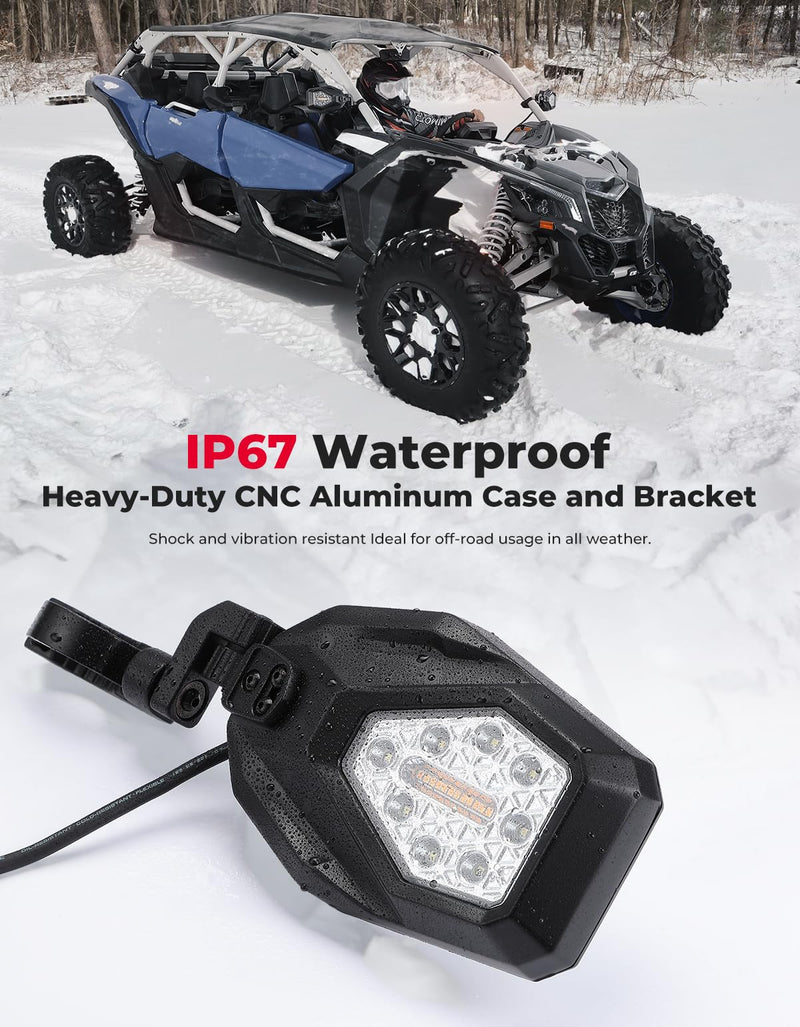 Load image into Gallery viewer, Side Mirrors with LED Turn Lights for Can Am Maverick X3/ RZR w/ 1.6"-2" Roll Bar

