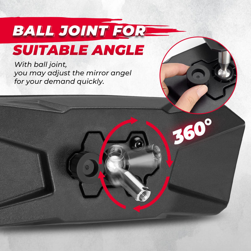 Load image into Gallery viewer, UTV Mirror Set for Ranger 500 570 900 1000 XP w/Pro-Fit tube cages
