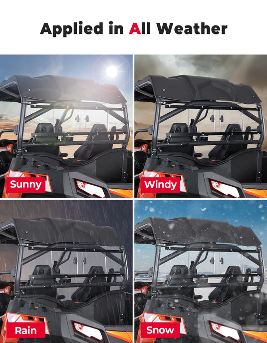 2-IN-1 Rear Windshield for CFMOTO ZForce 500 | 800 | 1000