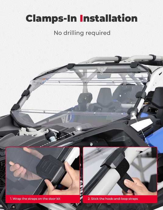 3-Piece PC Front Full Windshield for Can-Am Maverick X3/MAX