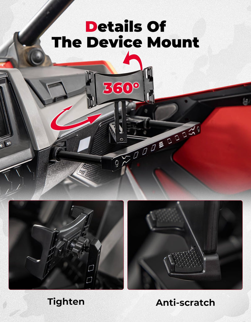 Load image into Gallery viewer, Electronic Device Mounts with Grab Bar For RZR PRO XP/R/Turbo R
