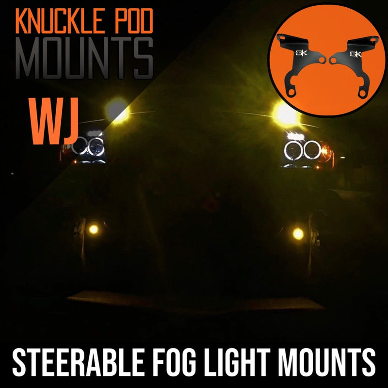 Load image into Gallery viewer, Jeep WJ Grand Cherokee Steerable Knuckle Pod Light Mounts (1999-2004)
