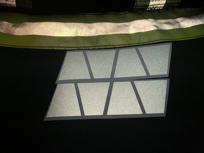 Load image into Gallery viewer, MATTE WHITE REFLECTIVE HELMET (TET) TETRAHEDRON 8 PACK
