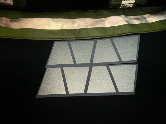 MATTE WHITE REFLECTIVE HELMET (TET) TETRAHEDRON 8 PACK