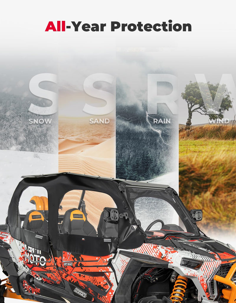 Load image into Gallery viewer, Soft Upper Door Cab Enclosure Set for Polaris RZR XP 4 1000 2014-2023
