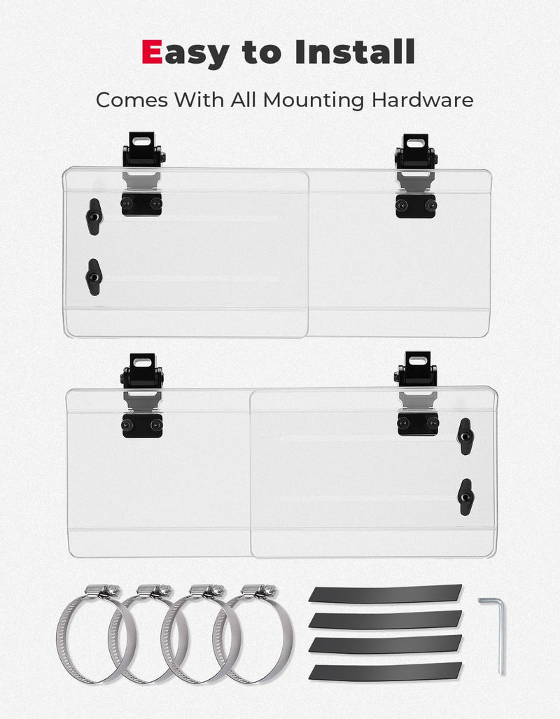 Load image into Gallery viewer, 2PCS UTV Side Wind Deflectors for Can-Am / Polaris fit 1.5-2.2 inch Roll Bar
