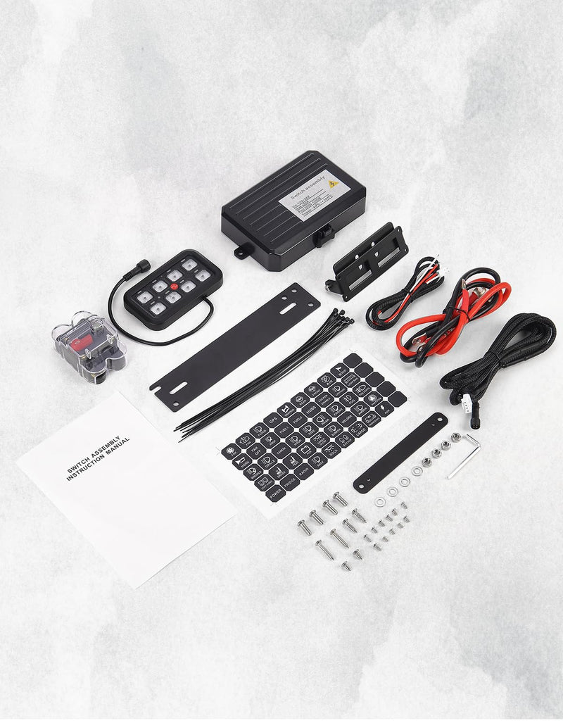 Load image into Gallery viewer, 12-24V 8 Gang Switch Panel for Cars, UTVs, Trucks, Wrangler &amp; RZR X3
