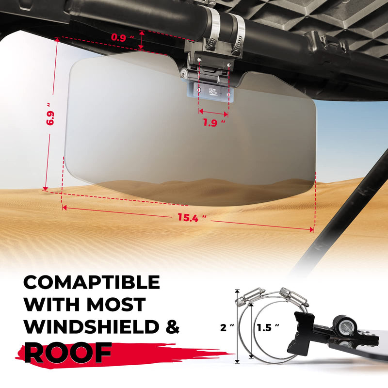 Load image into Gallery viewer, UTV Sun Visor Fit 1.5-2 in Roll Bars UTV Side X Side with Windshield
