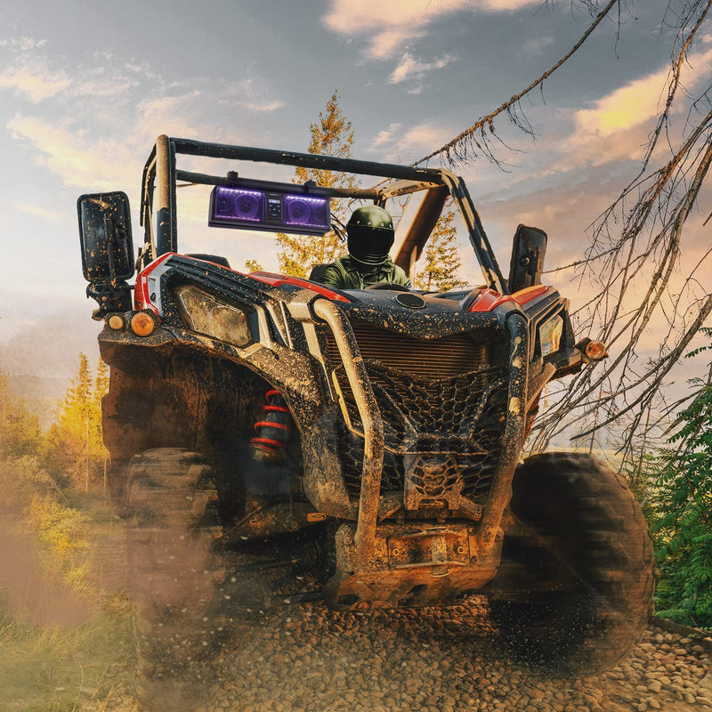 Load image into Gallery viewer, 16'' RGB UTV ATV Golf Cart Sound Bar, BT 5.0, Amplified, IP65 Waterproof Dustproof
