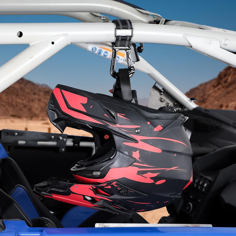 Load image into Gallery viewer, 2 pcs UTV Helmet Hanger Hook fits 1.5" -2.0" Roll Bar for Polaris RZR, Can Am
