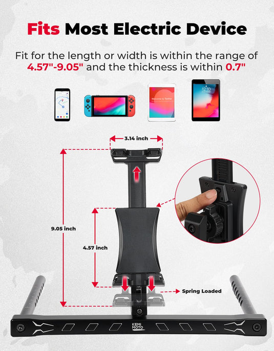 Electronic Device Mounts with Grab Bar For RZR PRO XP/R/Turbo R