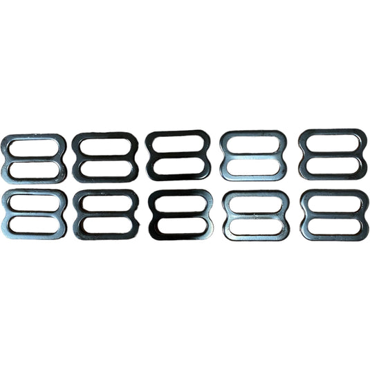 1" Dull Black Resin Stamped Steel Slide 20 PACK | SLIDE1BLK3100